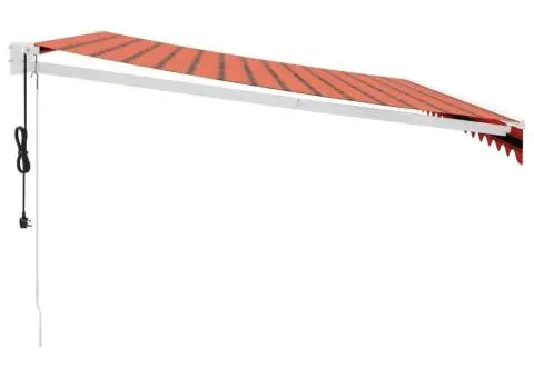 Copertina retractabilă automată, portocaliu și maro, 4x3 m - 4/5