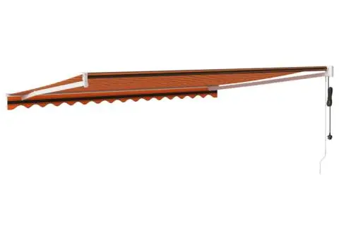 Copertina retractabilă automată, portocaliu și maro, 4x3 m - 5/5