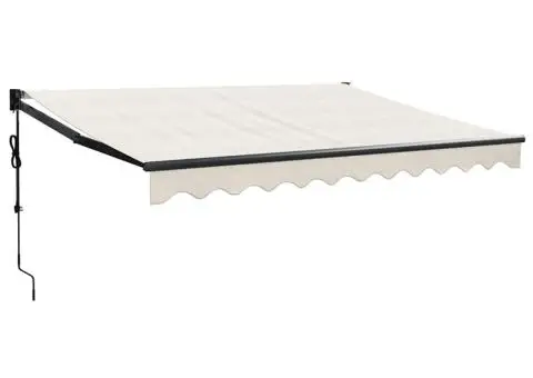 Copertină retractabilă, crem, 3,5x2,5 m, textil și aluminiu - 2/5