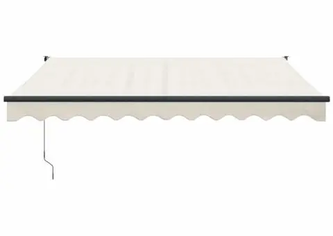 Copertină retractabilă, crem, 3,5x2,5 m, textil și aluminiu - 3/5