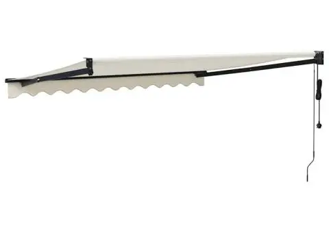 Copertină retractabilă, crem, 3,5x2,5 m, textil și aluminiu - 5/5