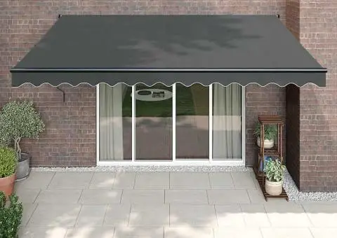 Copertină retractabilă automată, antracit, 4,5x3 m - 1/5