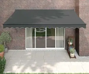 vidaXL Copertină retractabilă automată, antracit, 4,5x3 m