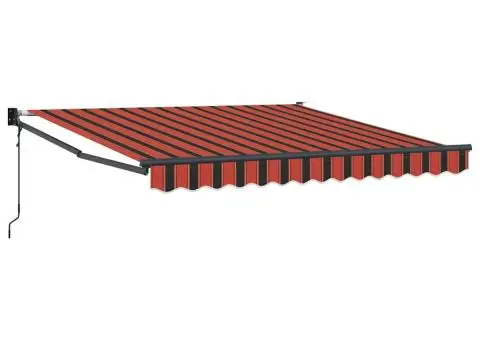 Copertină retractabilă automată, portocaliu și maro, 3x2,5 m - 2/5