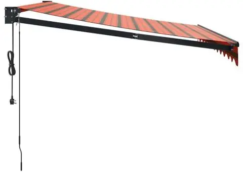 Copertină retractabilă automată, portocaliu și maro, 3x2,5 m - 5/5