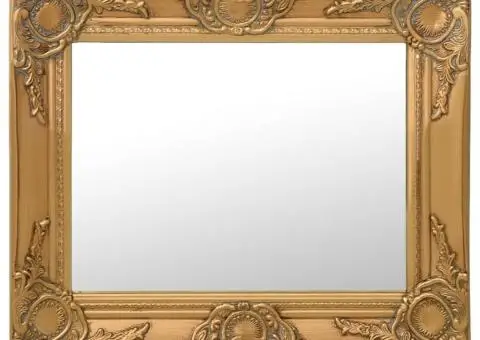 Oglindă de perete în stil baroc, auriu, 50 x 40 cm - 1/5