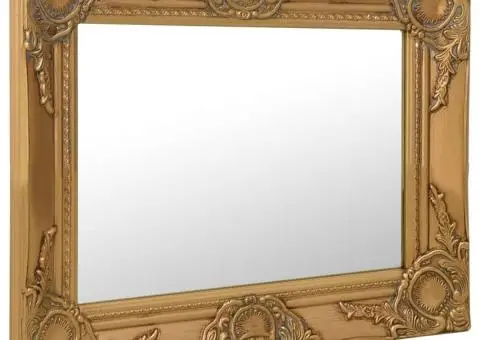 Oglindă de perete în stil baroc, auriu, 50 x 40 cm - 2/5