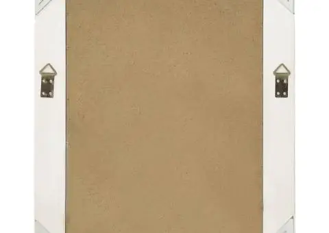 Oglindă de perete în stil baroc, alb, 50 x 60 cm - 3/5