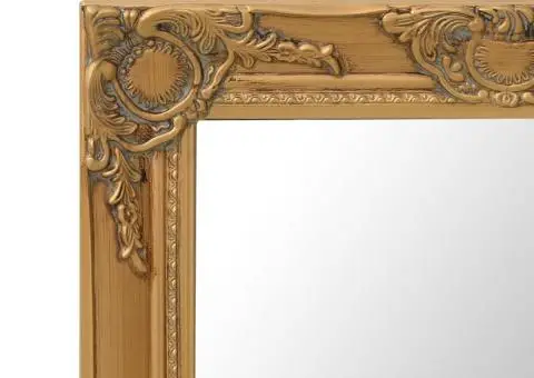 Oglindă de perete în stil baroc, auriu, 50 x 80 cm - 4/5