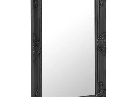 Oglindă de perete în stil baroc, negru, 50 x 80 cm - 2/5