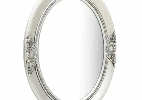 Oglindă de perete în stil baroc, argintiu, 50 x 70 cm - 2/5