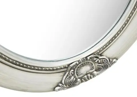 Oglindă de perete în stil baroc, argintiu, 50 x 70 cm - 5/5