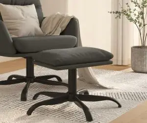 vidaXL Taburet, gri închis, 60x60x36 cm, catifea