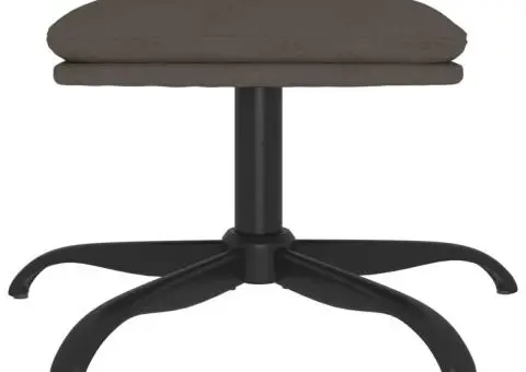 Taburet, gri închis, 60x60x36 cm, catifea - 3/5