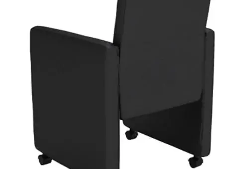 Scaune de sufragerie, 6 buc., negru, piele ecologică - 4/5