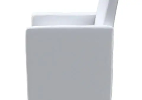 Scaune de bucătărie, 6 buc., alb, piele ecologică - 5/5