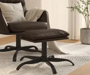 vidaXL Taburet, maro, 60x60x36 cm, piele ecologică