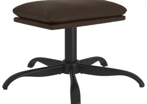 Taburet, maro, 60x60x36 cm, piele ecologică - 2/5