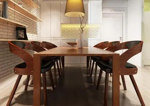 Scaune de bucătărie, 6 buc., maro, piele ecologică - 1/5