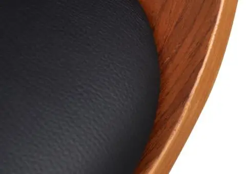 Scaune de bucătărie, 4 buc, crem, lemn curbat & piele ecologică - 5/5