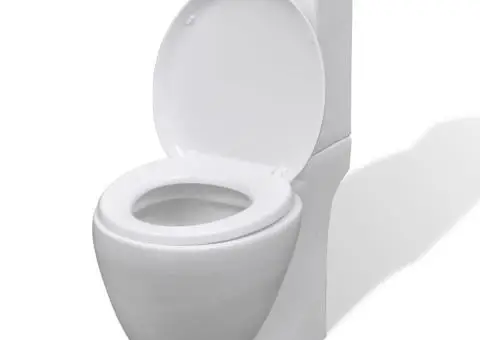 Set de toaletă și bideu, ceramică albă - 3/5