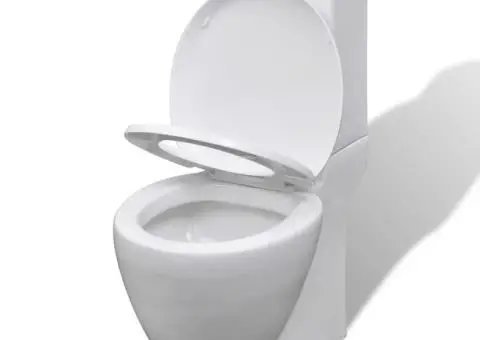 Set de toaletă și bideu, ceramică albă - 4/5