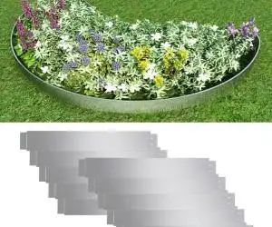 vidaXL Set gard gazon plăci flexibile 10 buc. 100x14 cm oțel zincat