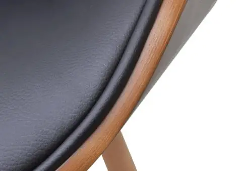 Scaune de bucătărie, 4 buc, crem, lemn curbat & piele ecologică - 5/5