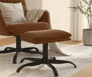 vidaXL Taburet, maro, 60x60x36 cm, microfibră