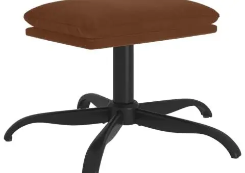 Taburet, maro, 60x60x36 cm, microfibră - 2/5