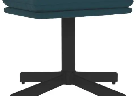 Taburet, albastru, 60x60x36, catifea - 2/5