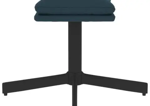 Taburet, albastru, 60x60x36, catifea - 4/5