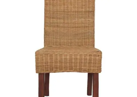 Scaune de bucătărie, 4 buc., maro, ratan natural - 3/5