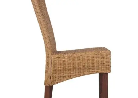 Scaune de bucătărie, 4 buc., maro, ratan natural - 5/5