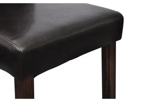 Scaune de sufragerie, 6 buc., negru, piele ecologică - 5/5