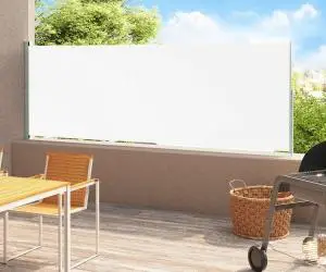 vidaXL Copertină laterală retractabilă de terasă, crem, 220 x 500 cm