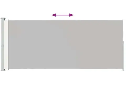 Copertină laterală retractabilă de terasă, crem, 220 x 500 cm - 3/5