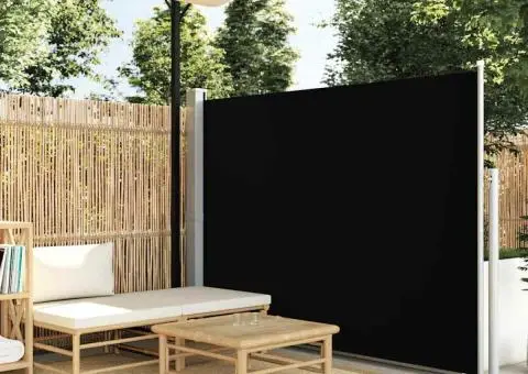 Copertină laterală retractabilă, negru, 160x500 cm - 1/5