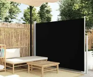 vidaXL Copertină laterală retractabilă, negru, 160x500 cm
