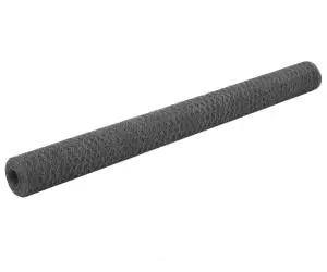 vidaXL Plasă de sârmă găini, gri, 25 x 1,5 m, oțel cu înveliș PVC