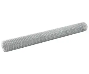 vidaXL Plasă de sârmă găini, argintiu, 25 x 1,5 m, oțel galvanizat