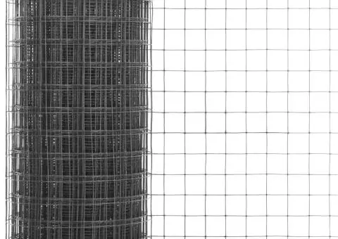 Plasă de sârmă găini, gri, 10 x 0,5 m, oțel cu înveliș PVC - 3/4