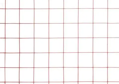 Gard de sârmă găini, roșu, 10 x 1 m, oțel cu înveliș PVC - 4/4