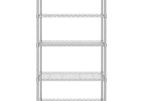 Raft de depozitare, 5 niveluri, 90 x 35 x 180 cm, crom, 250 kg - 3/5