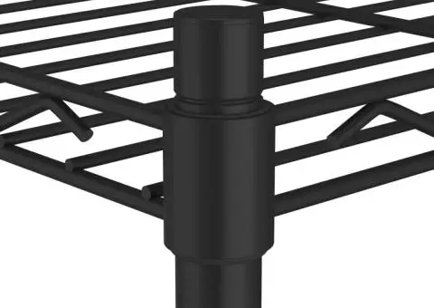 Raft depozitare cu roți 4 niveluri negru 90x35x142 cm 200 kg - 5/5