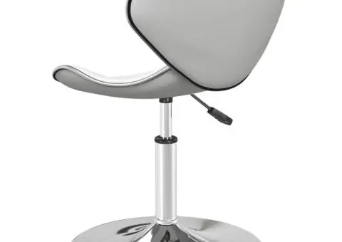 Scaun de bar, alb, piele ecologică - 5/5