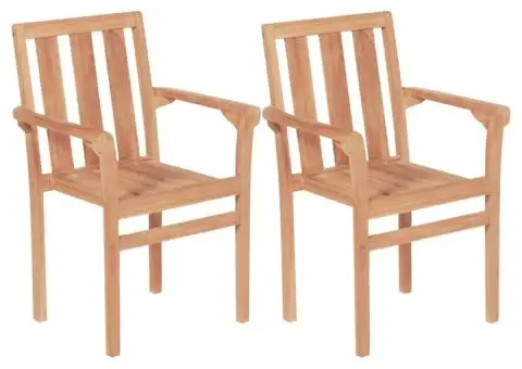 Set mobilier de bistro, 3 piese, lemn masiv de tec - 4/5
