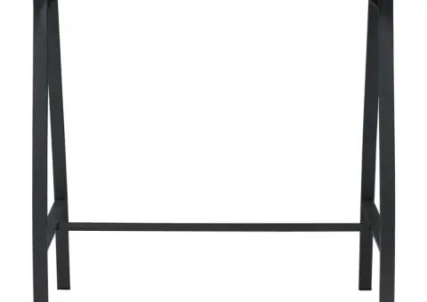 Masă de bar grădină, negru, 110x60x110 cm, sticlă securizată - 2/5