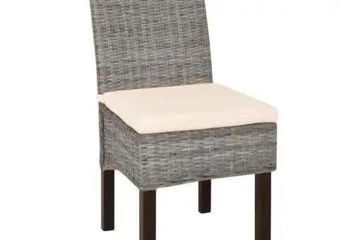 Scaun de bucătărie 4 buc. din ratan Kubu și lemn de mango - 2/5