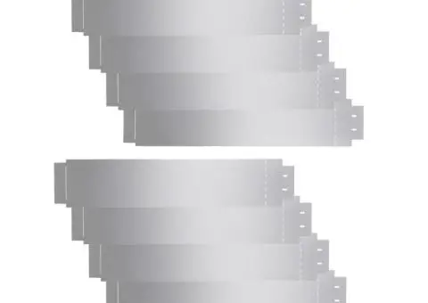 Gard de gazon, 10 buc., 100 x 20 cm, oțel galvanizat - 2/5